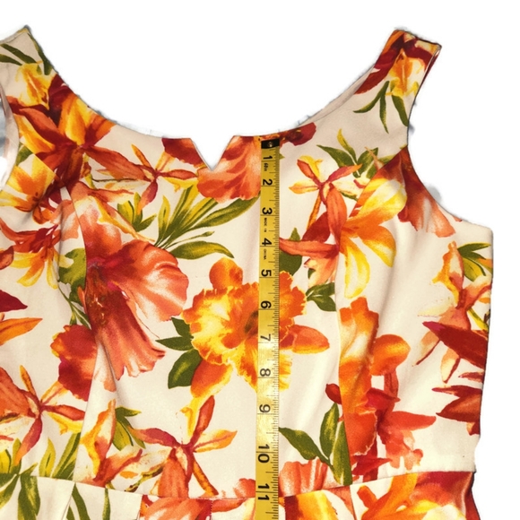 ALYX Fit and Flare Tropical Print Dress Size 12 - Picture 5 of 15